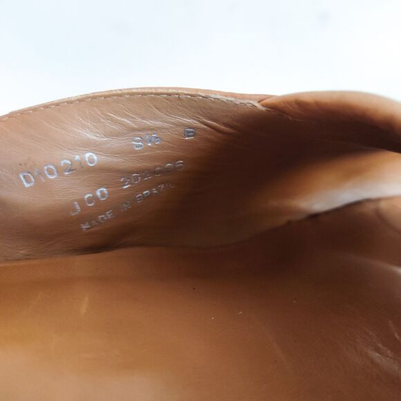 Cole Haan Sandals Mules 8.5 Tan Leather Sole Slides Low 1.5" Open Toe Y2K 90s - Picture 11 of 13